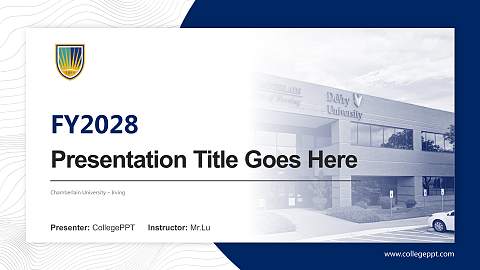 Chamberlain University – Irving Academic Presentation/Research Findings Report PPT Template