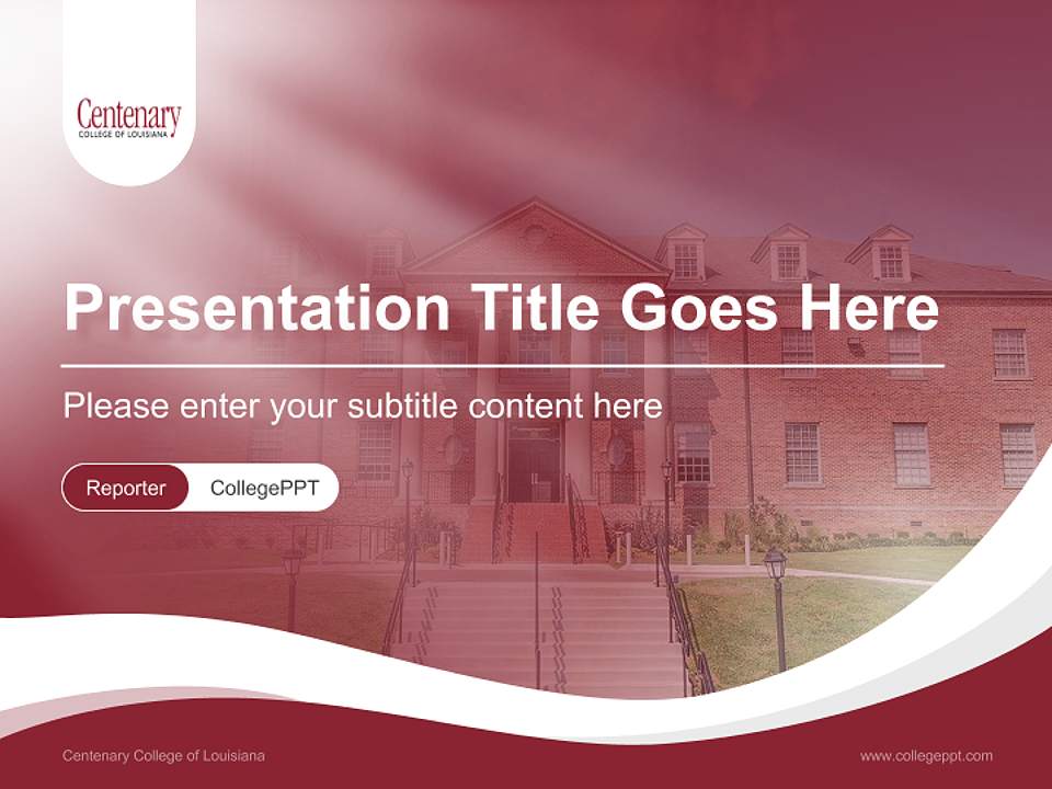 Centenary College of Louisiana Lecture Sharing and Networking Event PPT Template4:3 ratio PPT effect preview image4