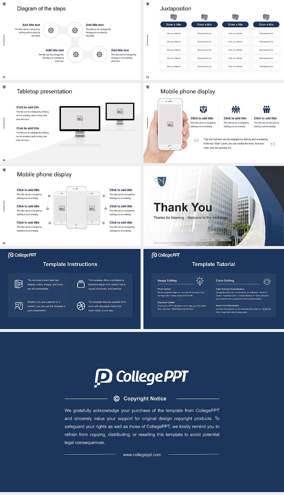 Angeles College Competition/Entrepreneurship Contest PPT Template16:9 ratio PPT effect preview image9