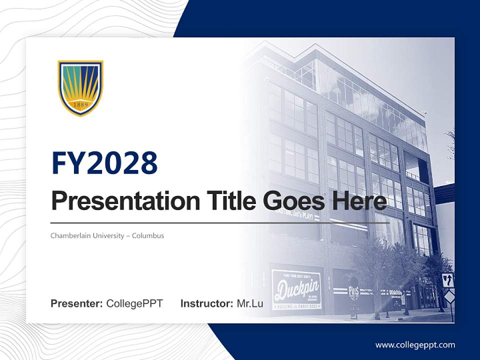Chamberlain University – Columbus Academic Presentation/Research Findings Report PPT Template4:3 ratio PPT effect preview image5