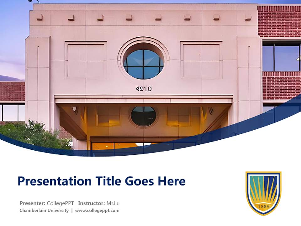 Chamberlain University Course/Courseware Creation PPT Template4:3 ratio PPT effect preview image5