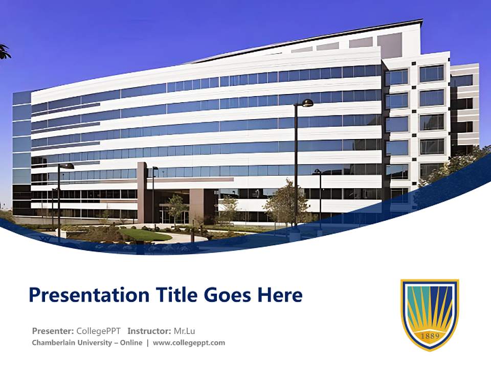 Chamberlain University – Online Course/Courseware Creation PPT Template4:3 ratio PPT effect preview image5