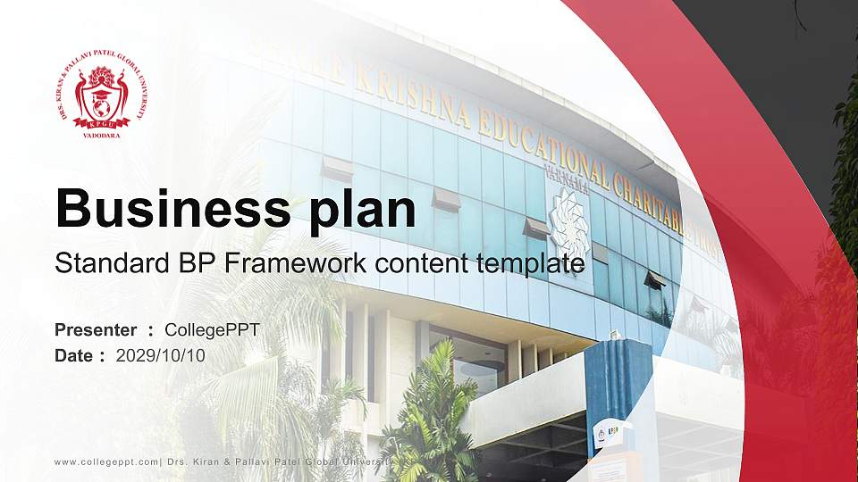 Drs. Kiran & Pallavi Patel Global University (KPGU) Competition/Entrepreneurship Contest PPT Template16:9 ratio PPT effect preview image