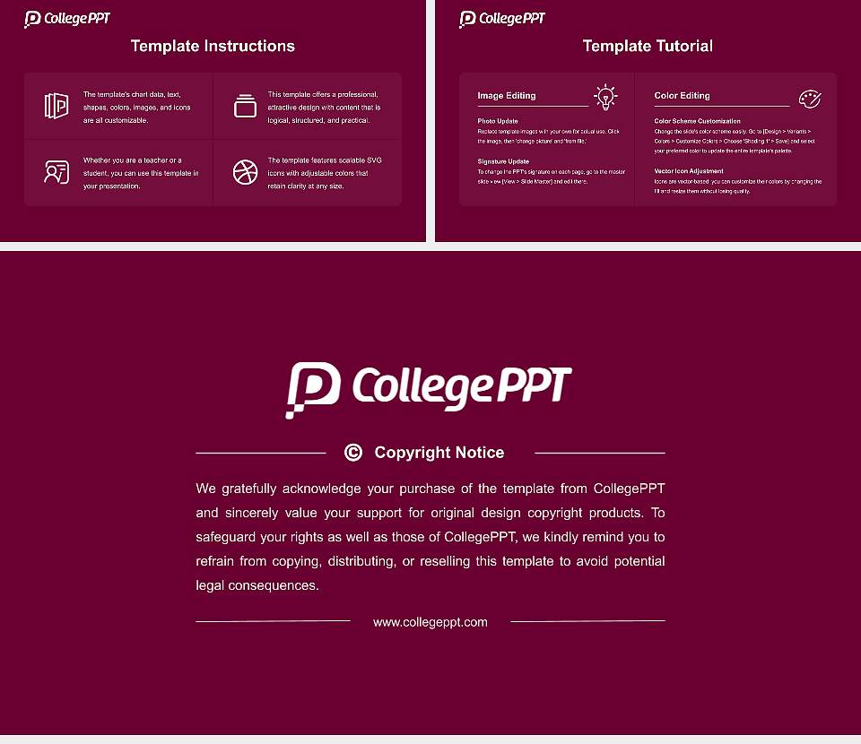 Central Michigan University Academic Presentation/Research Findings Report PPT Template16:9 ratio PPT effect preview image5