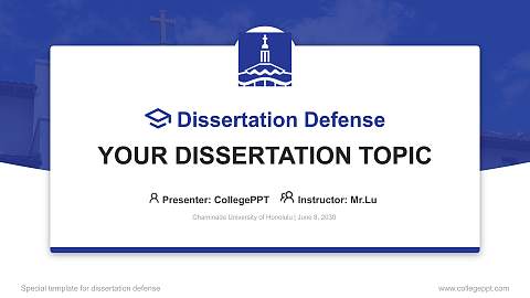 Chaminade University of Honolulu Graduation Thesis Defense PPT Template