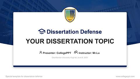 Chamberlain University-Virginia Graduation Thesis Defense PPT Template