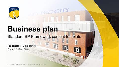 Amity University (Maharashtra) Competition/Entrepreneurship Contest PPT Template