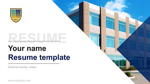 Chamberlain University – Houston Resume PPT Template