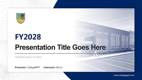 Chamberlain University – San Antonio Academic Presentation/Research Findings Report PPT Template