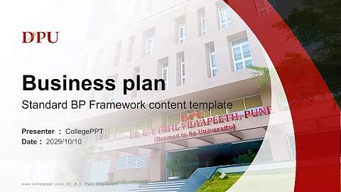 Dr. D.Y. Patil Vidyapeeth Competition/Entrepreneurship Contest PPT Template