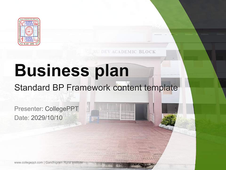 Gandhigram Rural Institute Competition/Entrepreneurship Contest PPT Template4:3 ratio PPT effect preview image9
