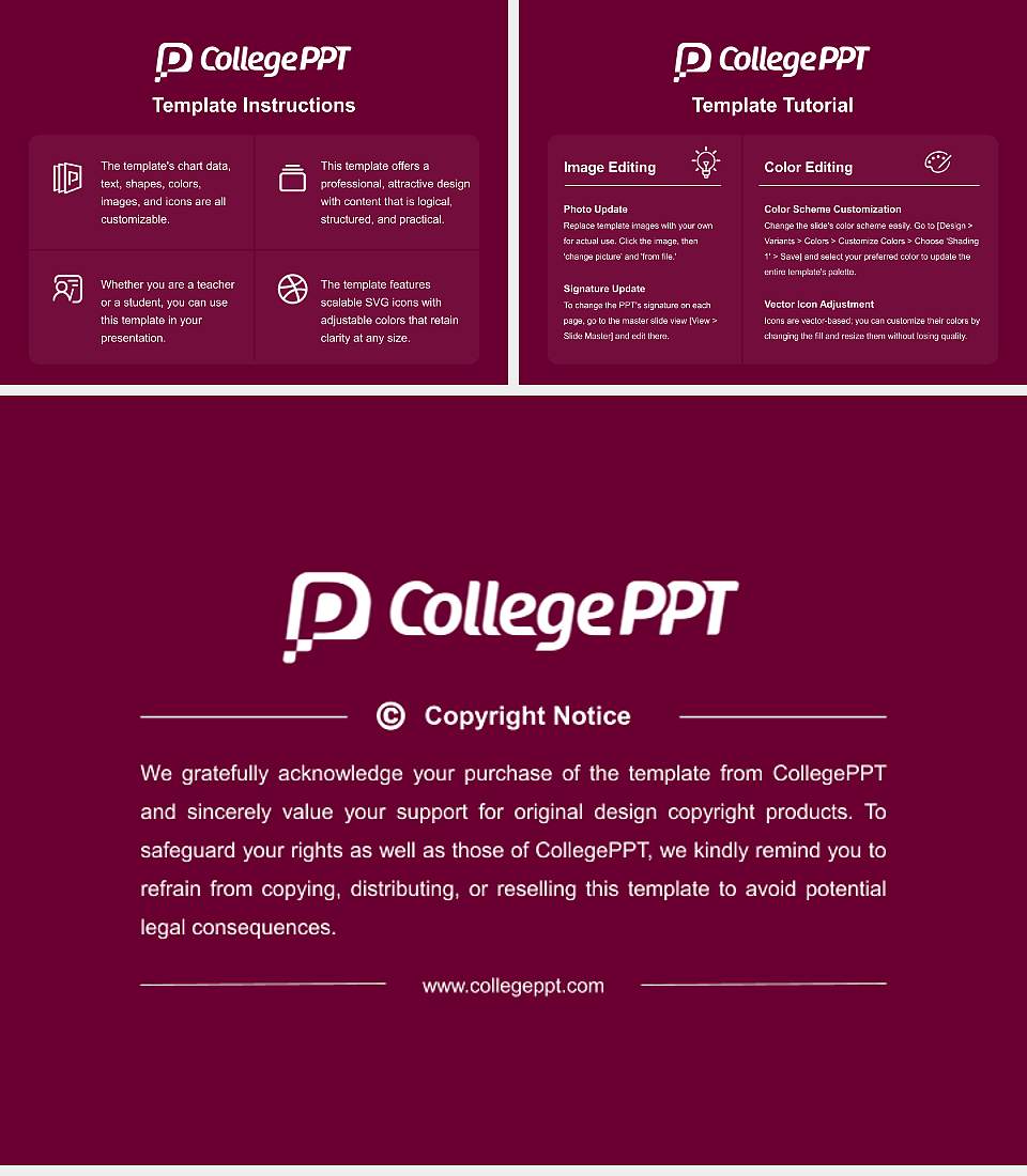 Central Michigan University Course/Courseware Creation PPT Template4:3 ratio PPT effect preview image5