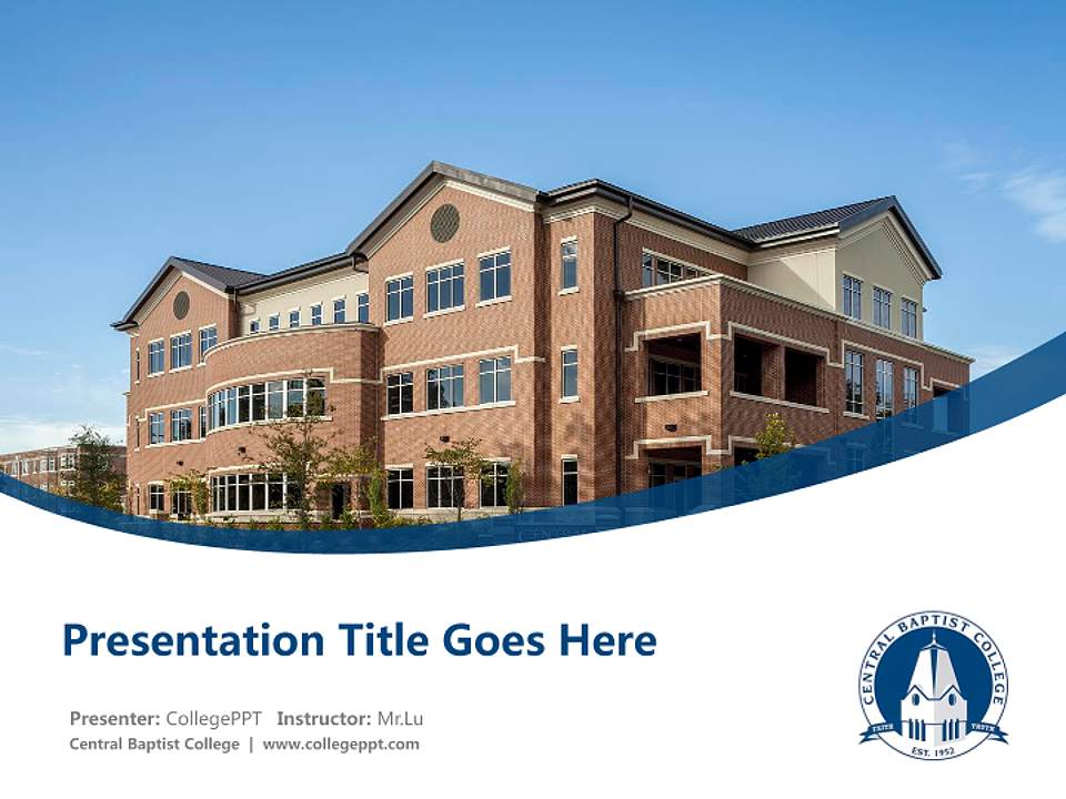 Central Baptist College Course/Courseware Creation PPT Template4:3 ratio PPT effect preview image5