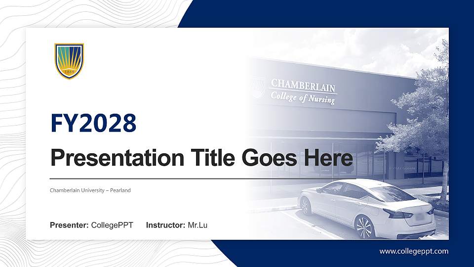 Chamberlain University – Pearland Academic Presentation/Research Findings Report PPT Template16:9 ratio PPT effect preview image