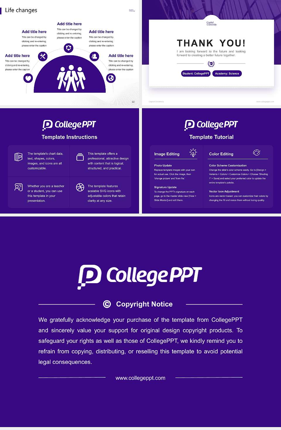 Capital University National Scholarship Defense PPT Template4:3 ratio PPT effect preview image4