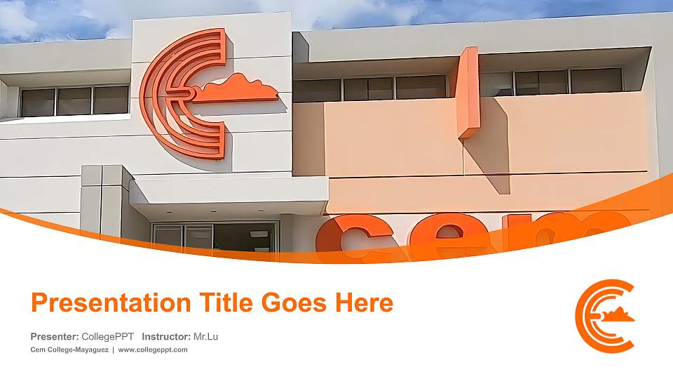 Cem College-Mayaguez Course/Courseware Creation PPT Template16:9 ratio PPT effect preview image1