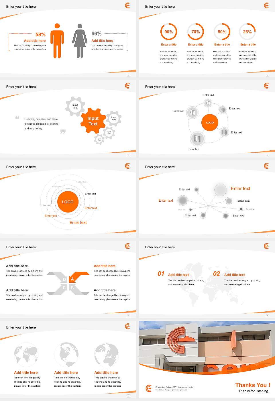 Cem College-Mayaguez Course/Courseware Creation PPT Template16:9 ratio PPT effect preview image4