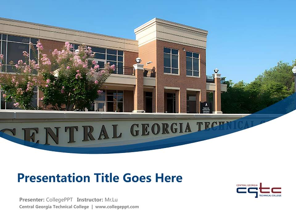 Central Georgia Technical College Course/Courseware Creation PPT Template4:3 ratio PPT effect preview image5