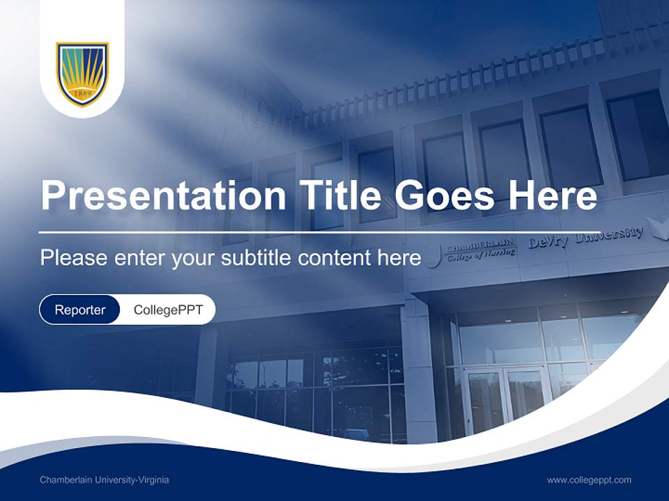 Chamberlain University-Virginia Lecture Sharing and Networking Event PPT Template4:3 ratio PPT effect preview image4