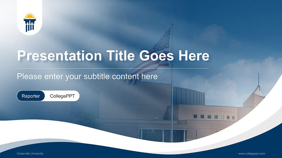 Cedarville University Lecture Sharing and Networking Event PPT Template16:9 ratio PPT effect preview image