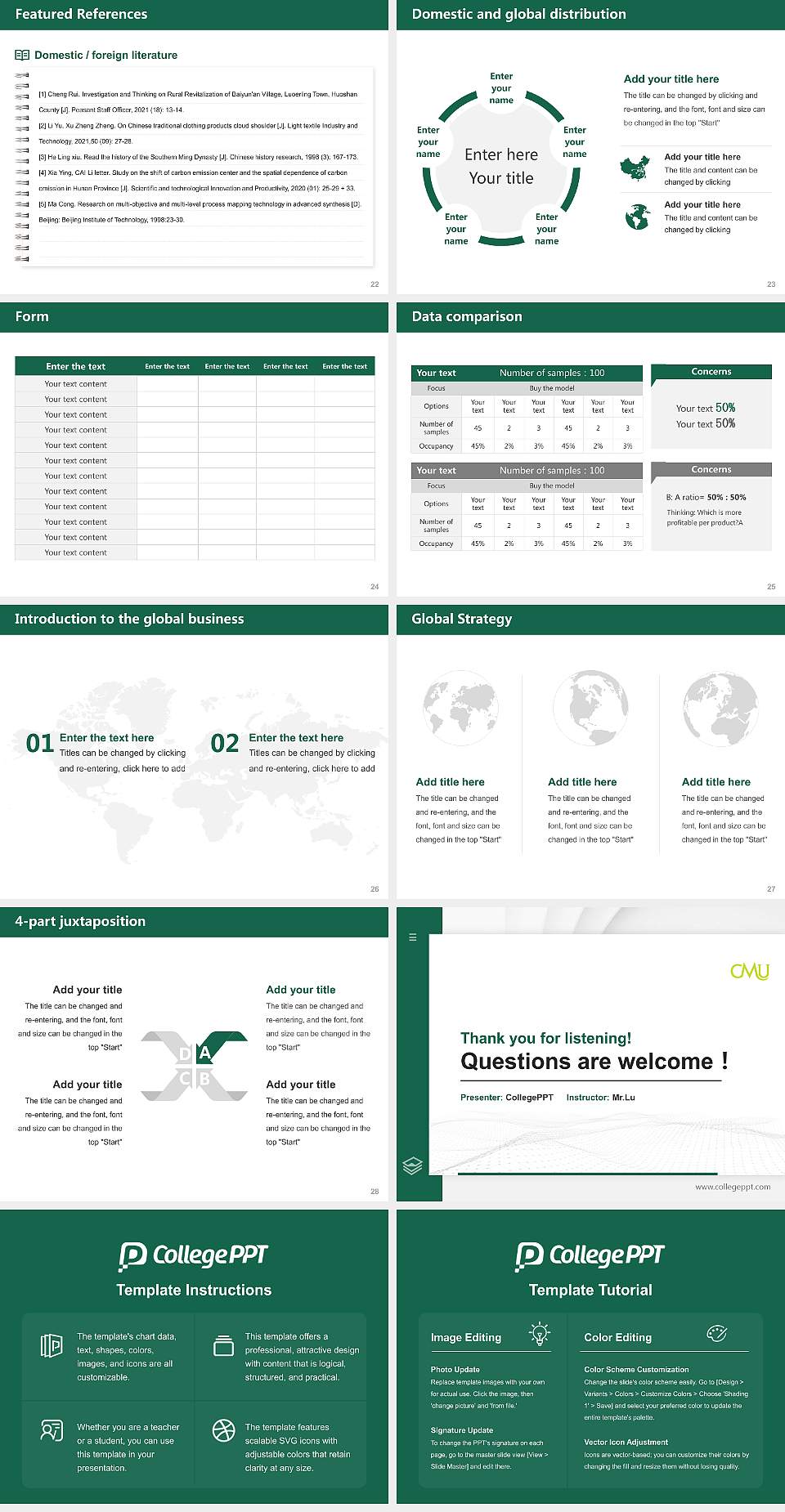 Central Methodist University Thesis Proposal/Graduation Defense PPT Template4:3 ratio PPT effect preview image4