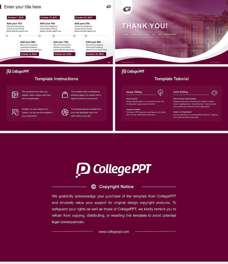 Chadron State College Lecture Sharing and Networking Event PPT Template16:9 ratio PPT effect preview image4