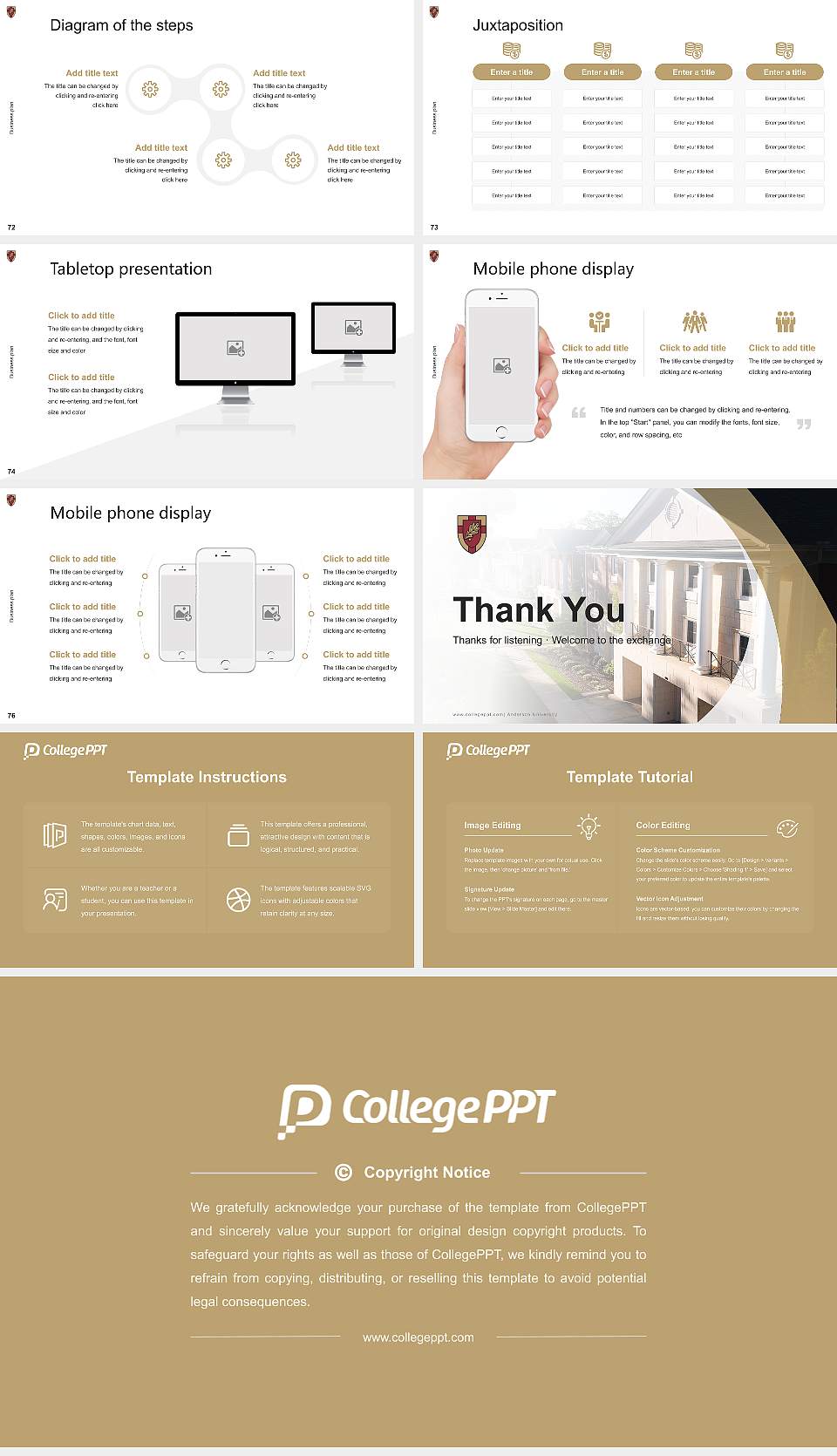 Anderson University Competition/Entrepreneurship Contest PPT Template16:9 ratio PPT effect preview image9