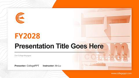 Cem College-Mayaguez Academic Presentation/Research Findings Report PPT Template