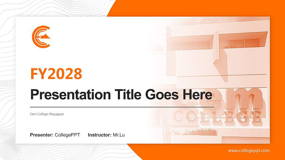 Cem College-Mayaguez Academic Presentation/Research Findings Report PPT Template16:9 ratio PPT effect preview image