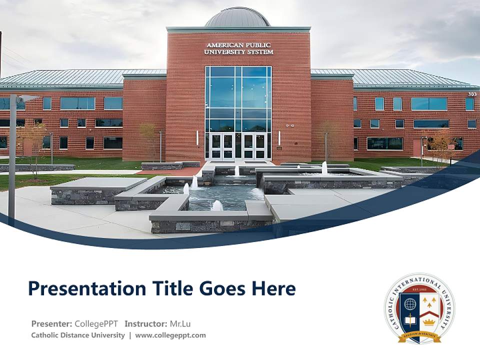 Catholic Distance University Course/Courseware Creation PPT Template4:3 ratio PPT effect preview image5