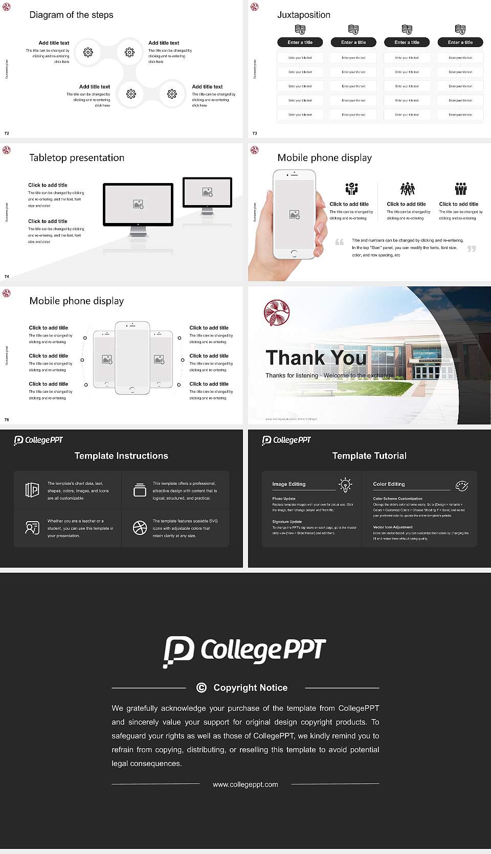 Alma College Competition/Entrepreneurship Contest PPT Template16:9 ratio PPT effect preview image9
