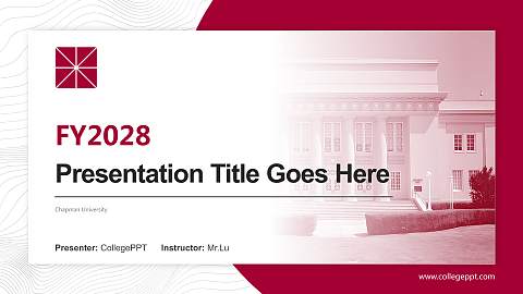 Chapman University Academic Presentation/Research Findings Report PPT Template