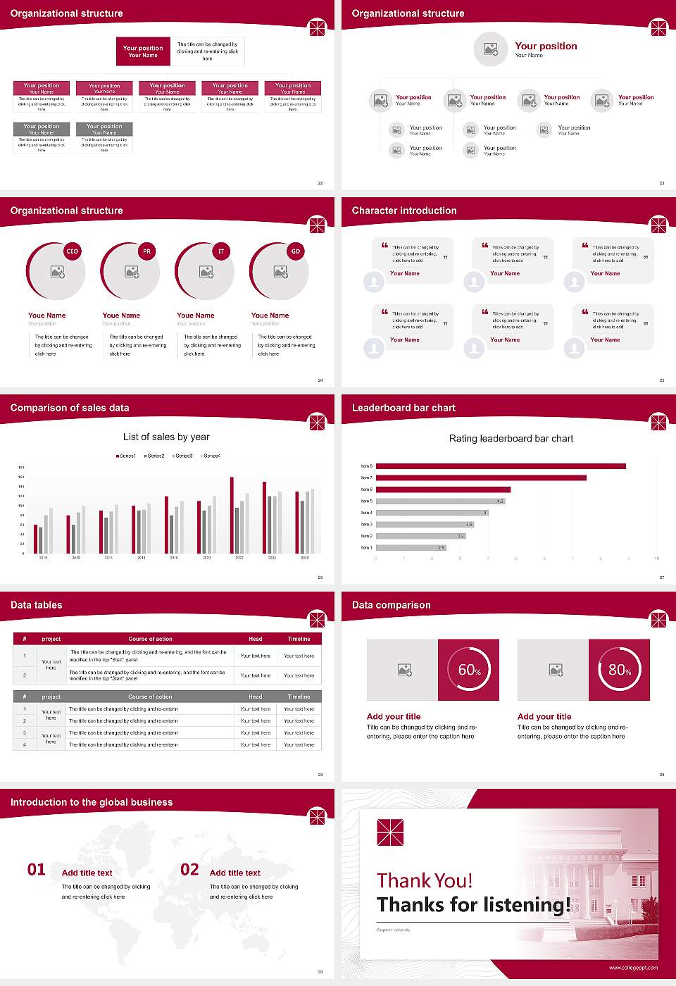 Chapman University Academic Presentation/Research Findings Report PPT Template16:9 ratio PPT effect preview image4