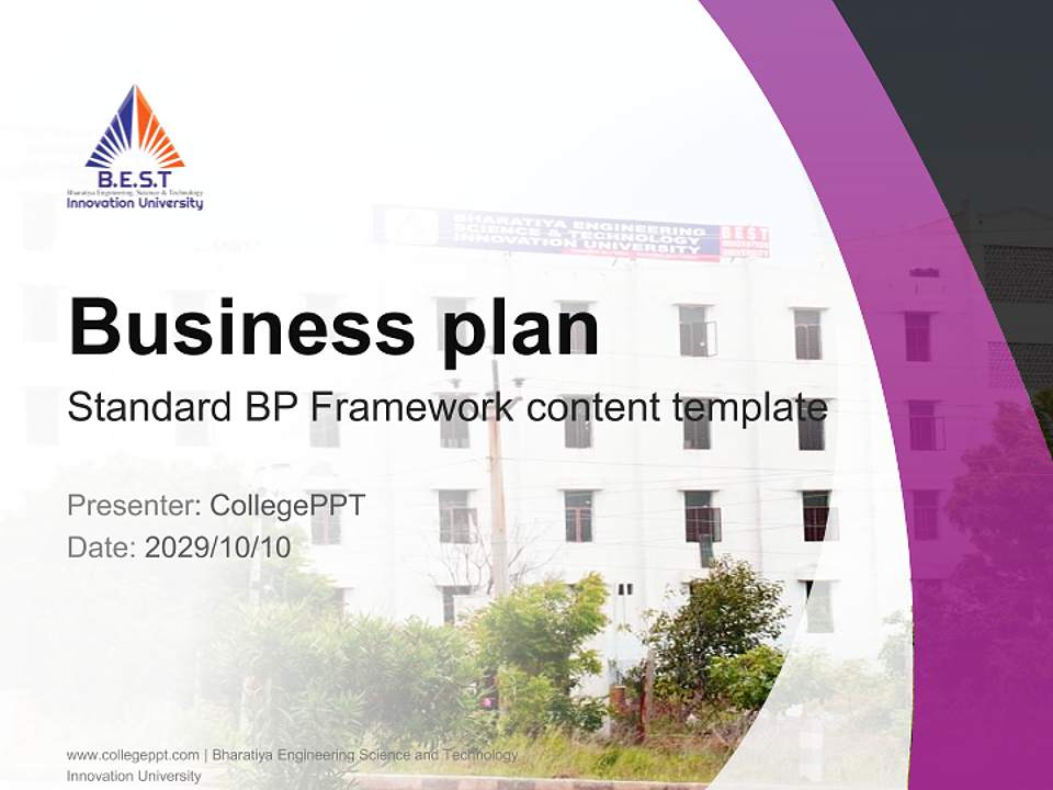 Bharatiya Engineering Science and Technology Innovation University Competition/Entrepreneurship Contest PPT Template4:3 ratio PPT effect preview image9