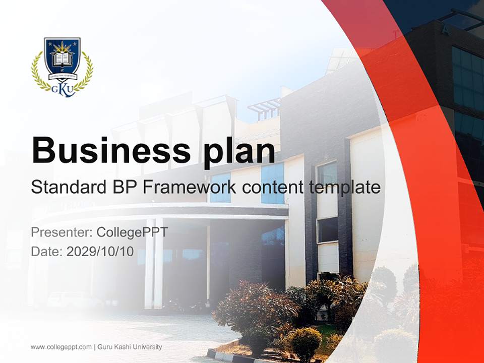 Guru Kashi University Competition/Entrepreneurship Contest PPT Template4:3 ratio PPT effect preview image9