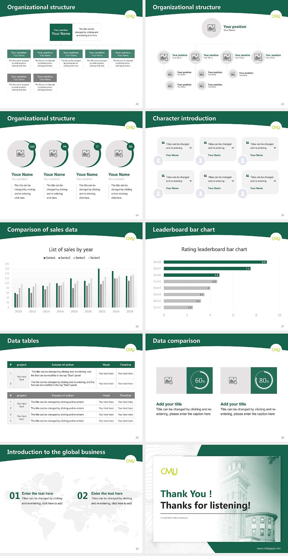 Central Methodist University Academic Presentation/Research Findings Report PPT Template4:3 ratio PPT effect preview image4