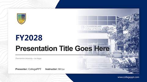 Chamberlain University – Las Vegas Academic Presentation/Research Findings Report PPT Template