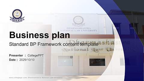 Dharmashastra National Law University Competition/Entrepreneurship Contest PPT Template