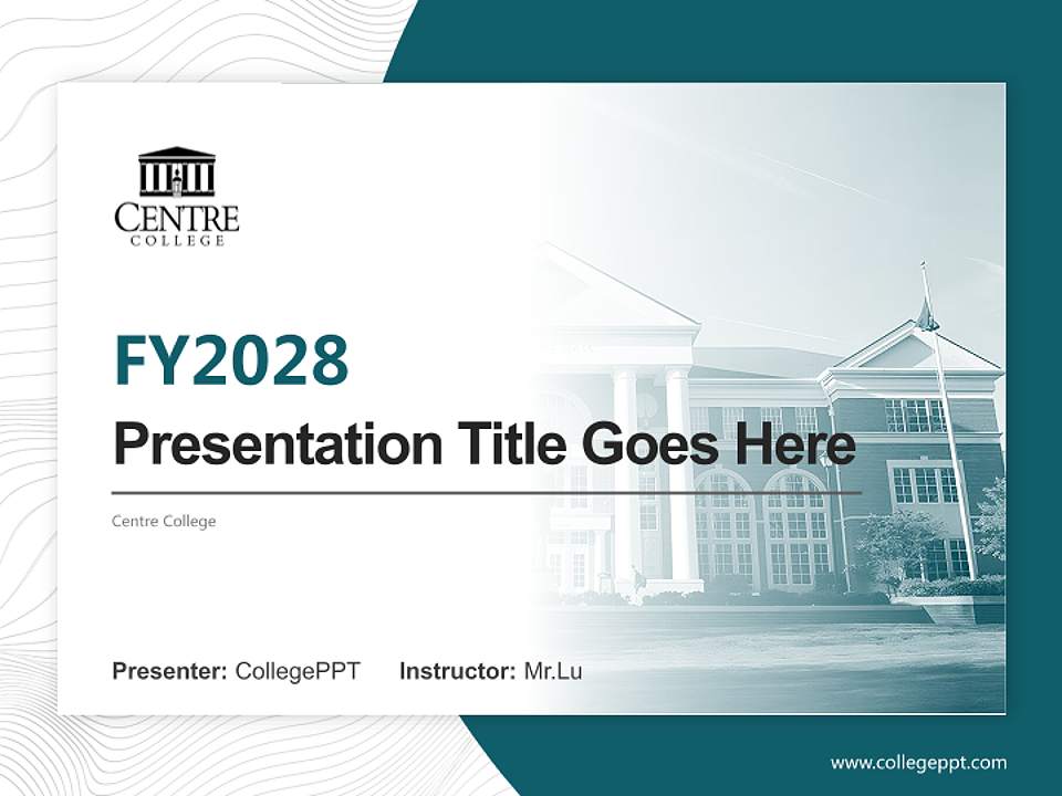 Centre College Academic Presentation/Research Findings Report PPT Template4:3 ratio PPT effect preview image5