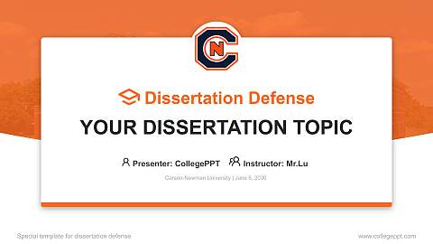 Carson-Newman University Graduation Thesis Defense PPT Template