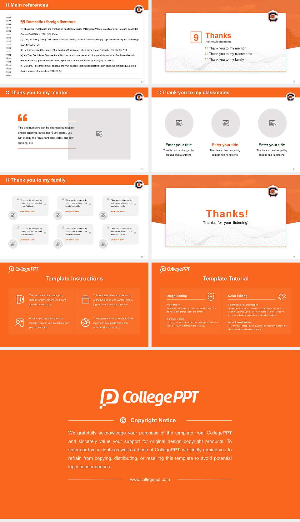 Carson-Newman University Graduation Thesis Defense PPT Template16:9 ratio PPT effect preview image7