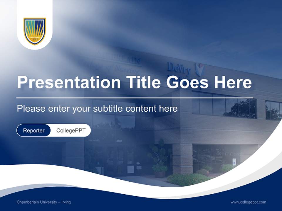 Chamberlain University – Irving Lecture Sharing and Networking Event PPT Template4:3 ratio PPT effect preview image4
