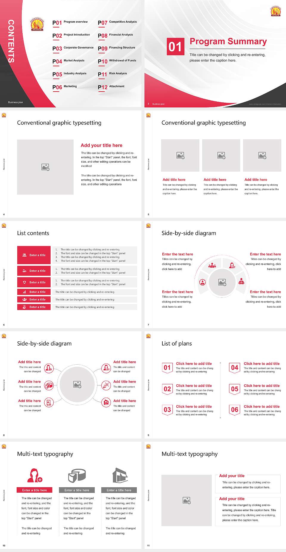Children ‘s University Competition/Entrepreneurship Contest PPT Template4:3 ratio PPT effect preview image2