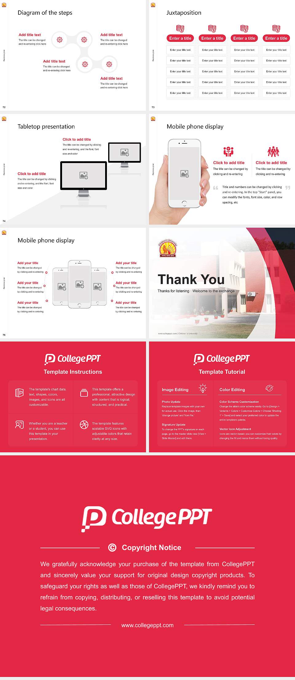 Children ‘s University Competition/Entrepreneurship Contest PPT Template4:3 ratio PPT effect preview image9