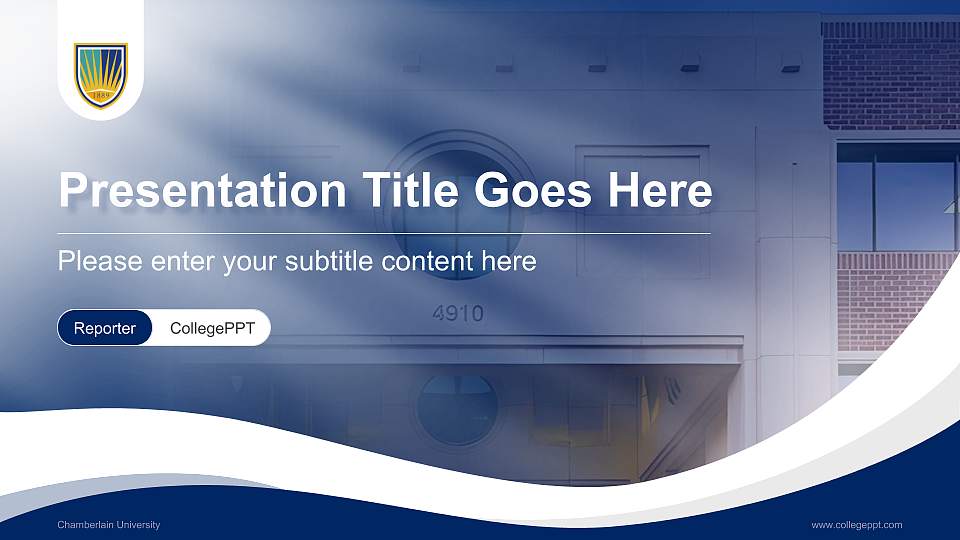 Chamberlain University Lecture Sharing and Networking Event PPT Template16:9 ratio PPT effect preview image