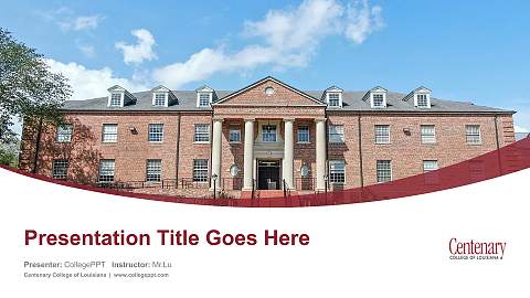 Centenary College of Louisiana Course/Courseware Creation PPT Template