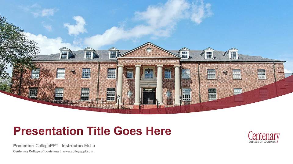 Centenary College of Louisiana Course/Courseware Creation PPT Template16:9 ratio PPT effect preview image