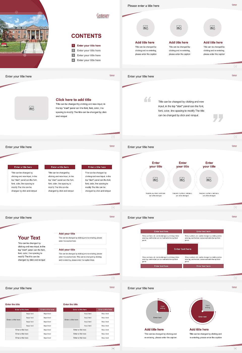 Centenary College of Louisiana Course/Courseware Creation PPT Template16:9 ratio PPT effect preview image2