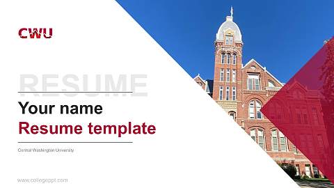 Central Washington University Resume PPT Template