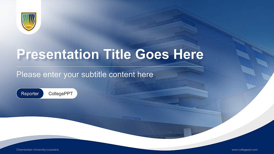 Chamberlain University-Louisiana Lecture Sharing and Networking Event PPT Template16:9 ratio PPT effect preview image